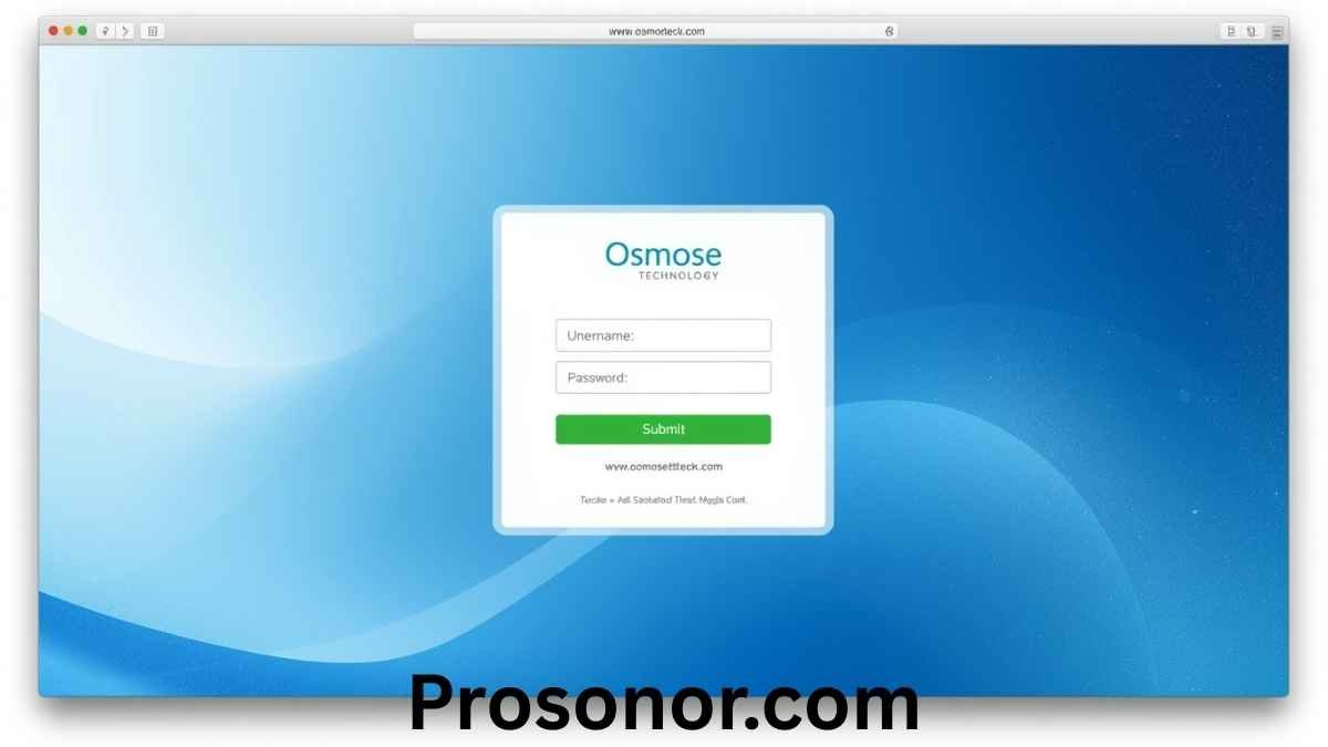 www.osmosetech.com Login Page
